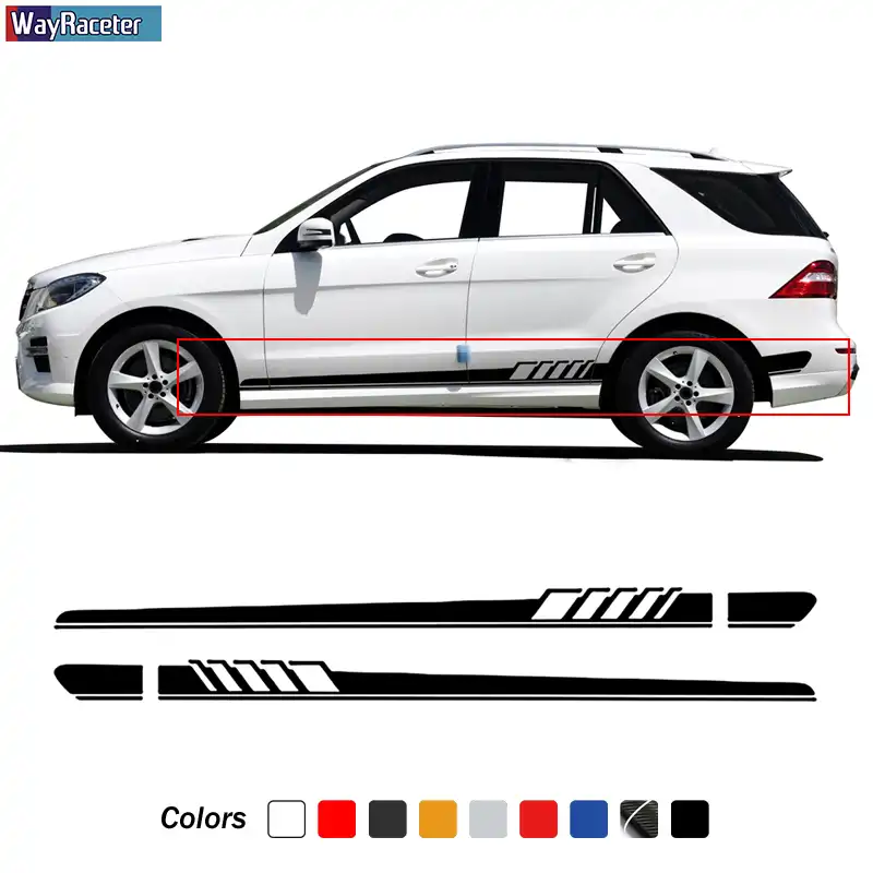 Auto Tur Seite Rock Streifen Aufkleber Aufkleber Fur Mercedes Benz Gle Glk Ml Klasse Amg W164 W166 Gle350 Gle400 Glk350 Ml350 Zubehor Car Stickers Aliexpress