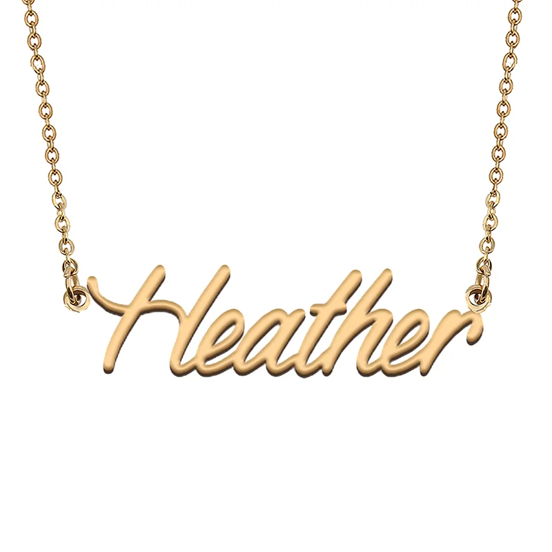 Heather Custom Name Necklace Customized Pendant Choker Personalized Jewelry Gift for Women Girls Friend Christmas Present