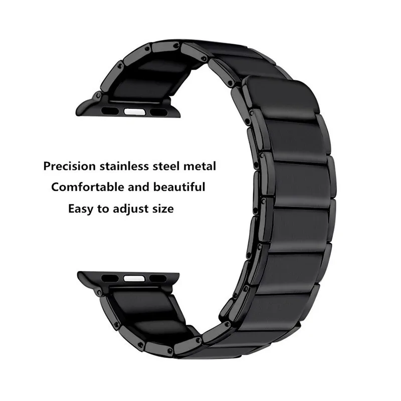 

strap For Apple watch band 5 4 44mm 40mm stainless steel correa iwatch 3 2 1 42mm 38mm bracelet watch Accessories Magnet buckle
