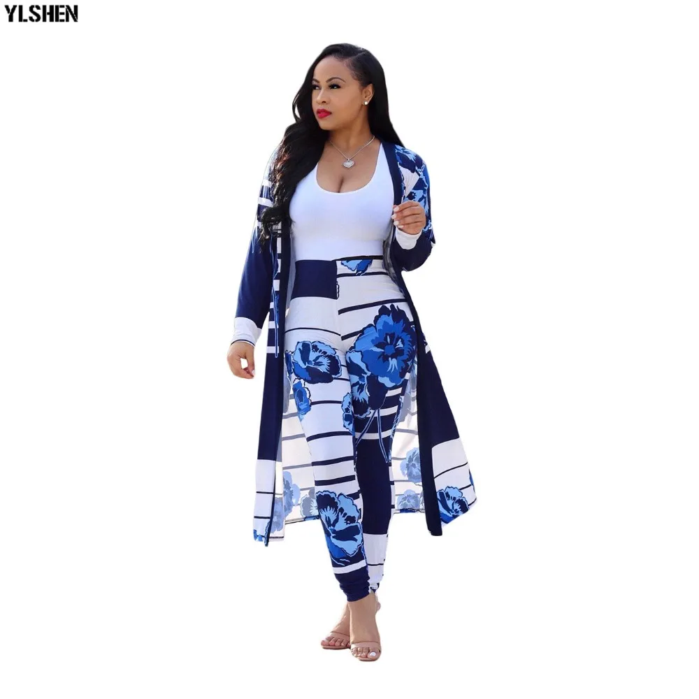 African Dresses for Women Dashiki Plus Size Two Piece Set Print Clothes Ankara Long Dress Suit Bazin Robe Africaine Femme 2019 09