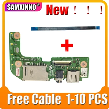 

SAMXINNO Original For ASUS X555 X555U X555UJ_IO USB AUDIO CARD READER BOARD With Cable REV:2.0 MB 100% Tested Fast Ship