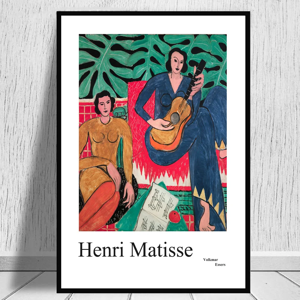 Henri Matisse Woman Play Guitar Retro Picture Decor Posters And Prints Abstract Wall Art Canvas Painting For Living Room Cuadros | Дом и сад