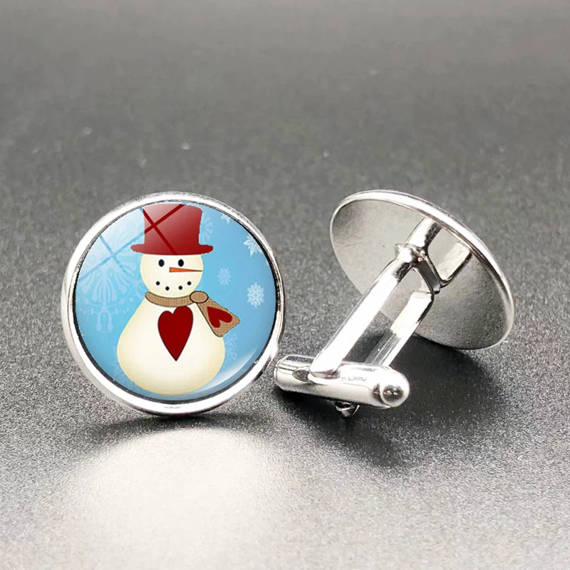 

Christmas Christmas Snowman Coronal Cufflinks Fashion Vintage Cufflinks