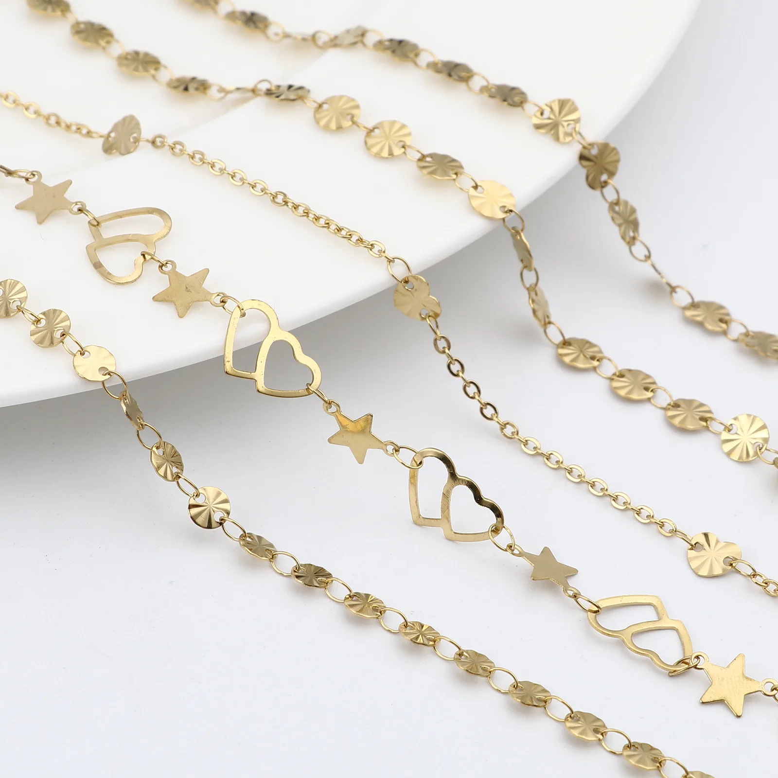 304 Stainless Steel Anklet Gold Color Chain Anklet Bracelet 12 Styles, silver anklet bracelet, ankle chains, cubic zirconia anklet, beads anklet, fashion accessories