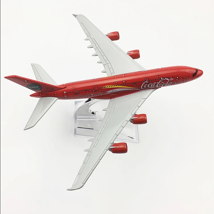 1:400 Scale 16cm COLA Airlines Airbus A380 Metal Alloy Airplane Aircraft Model Decoration Plane Kids Christmas Gift Collectible