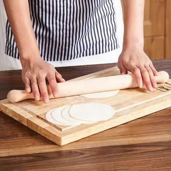 

Wooden Rolling Pin Baking Cookies Biscuit Fondant Cake Dough Roller Household Bakeware Rolling Pin Kitchen Tools