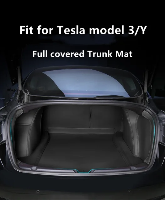 Leather trunk For 2016 to 2021Tesla model 3 2022 trunk mat boot liner tapis  coffre cargo Tesla model 3 accessories tesla three - AliExpress