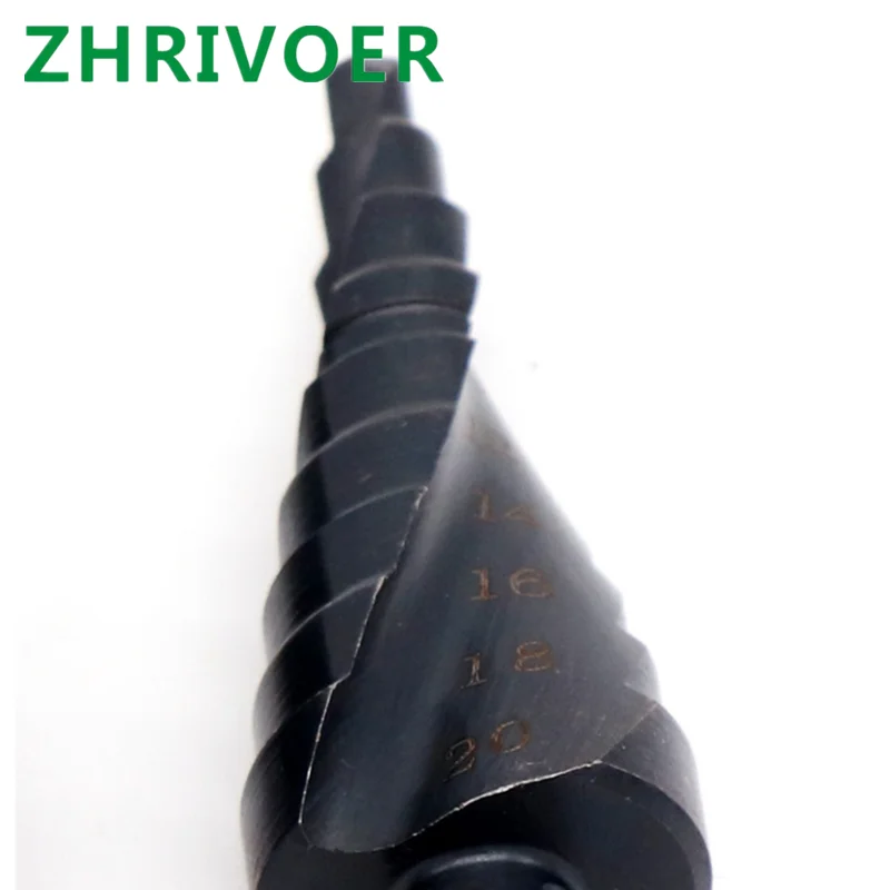 Spiral groove step bit set 4-32mm high speed steel hexagonal shank reamer pagoda drill