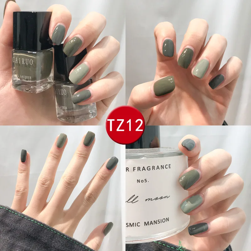 3 bottles TZ-12 Nusx 3 бутылки/набор Одноцветный лак для ногтей серия лак Быстросохнущий экологически чистый лак для ногтей 3 цвета 6 мл PO005 - Цвет: 3 bottles TZ-12