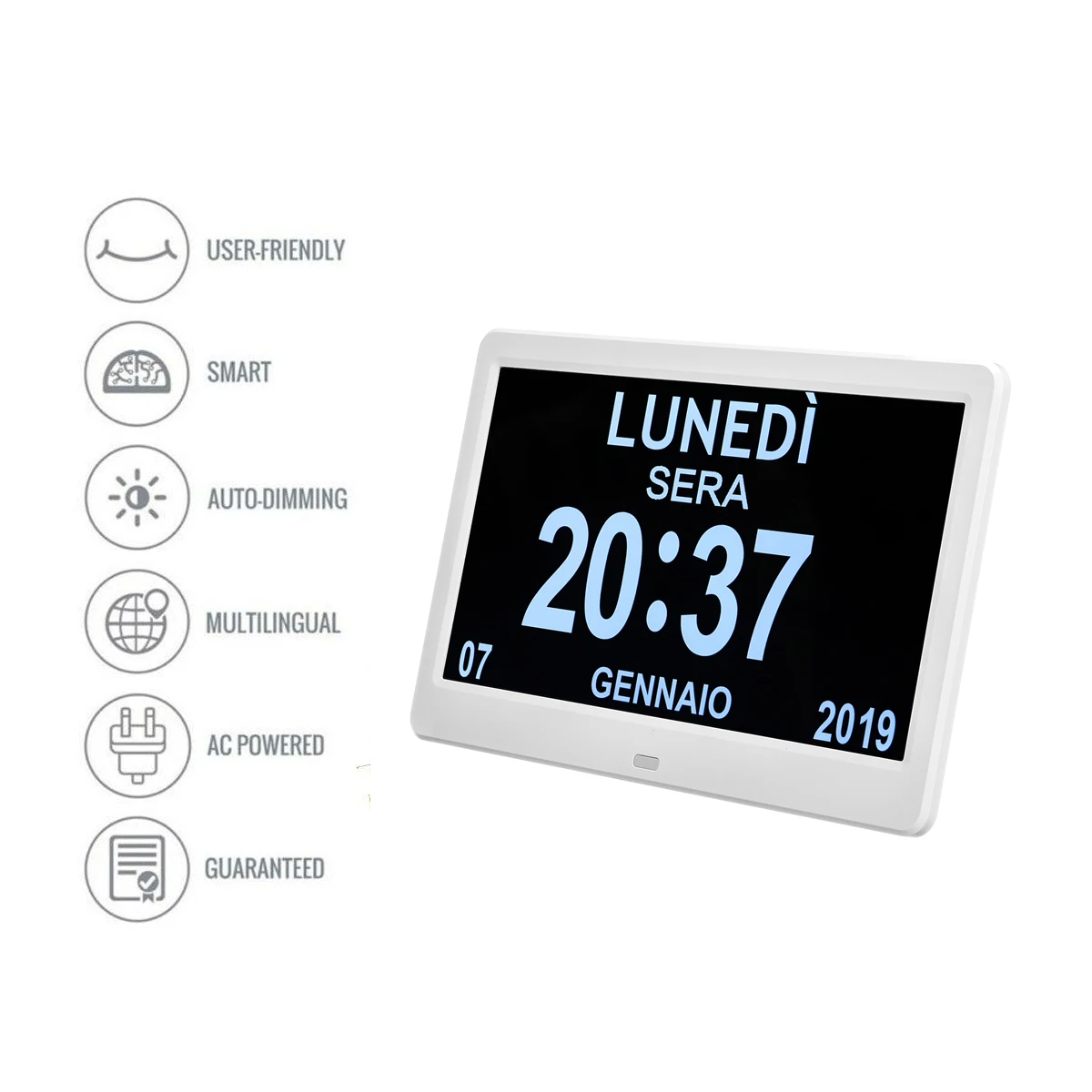 Tanie LED zegar cyfrowy kalendarz dzień wystrój domu dzień tydzień miesiąc rok dla młodzieży osób w podeszłym wieku z otępieniem Vision z tytułu utraty wartości wsparcie noc