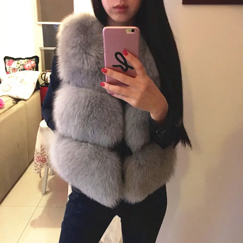 2020 colete feminino de inverno осенне-зимний меховой жилет из искусственного меха Женская