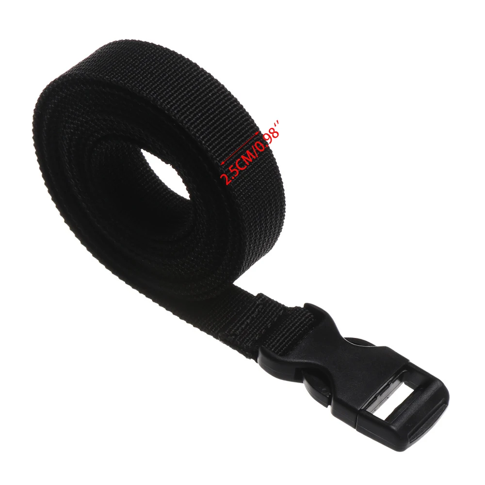 Travel Tied Nylon Cargo Tie Down Luggage Black Durable Lash Belt Strap With Cam Buckle Travel Kits Outdoor Camping Tool Cargo Straps Luggage Strap Cargo Tie Down Strap Tie Down Straps Lashing Strap