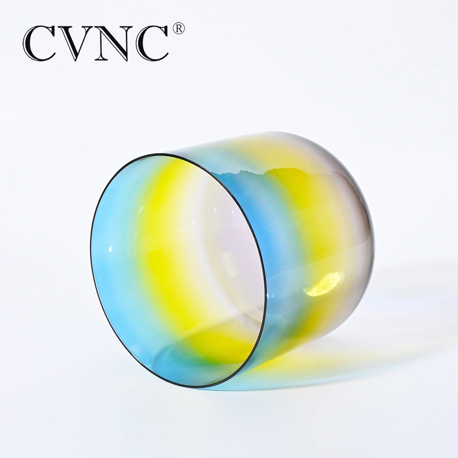 CVNC 6" Clear Rainbow Note A Third eye Chakra Quartz Crystal Singing Bowl