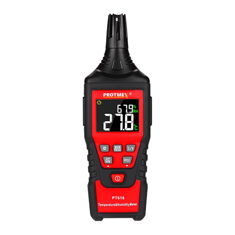 Protmex PT618 цифровой измеритель температуры и влажности Цифровой психрометр термометр гигрометр монитор влажности