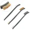 3pcs/lot  Mini Wire Brush Set Steel Brass Nylon Cleaning Polishing Detail Metal Rust Brush Cleaning Brush Tool ► Photo 1/6