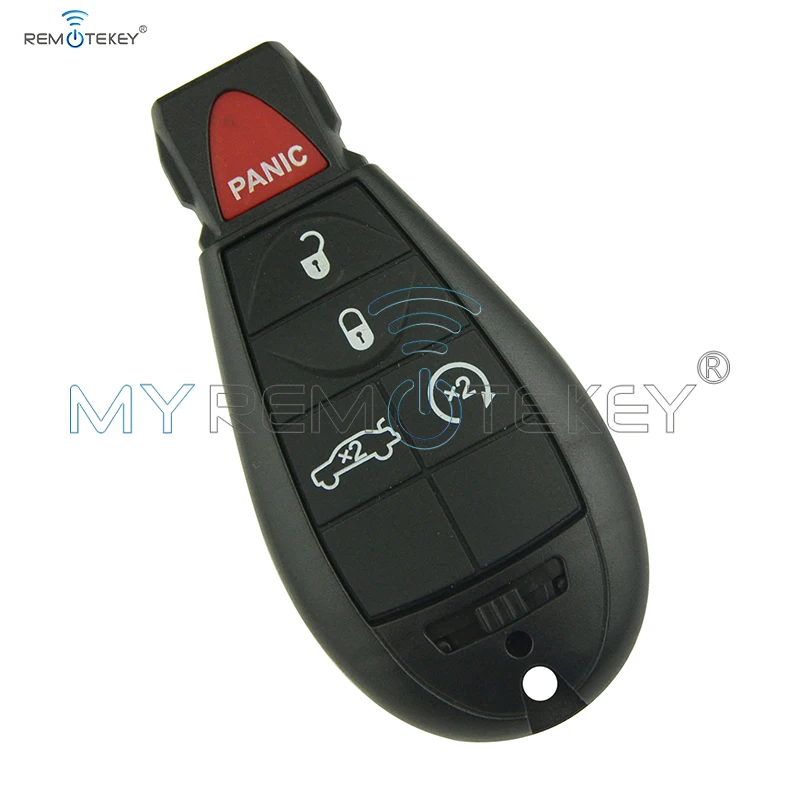 Дистанционный ключ Remtekey fobik 4 кнопки с паникой для Chrysler key #3 Fobik 2011 M3N5WY783X 434 mhz