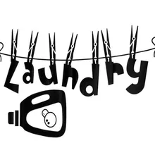 Прачечная поколения резные съемные Классные модные креативные наклейки на стену гостиная диван стены MUA1333