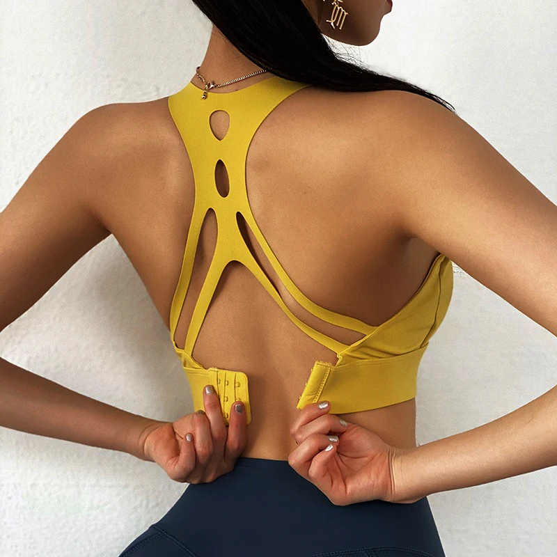 Vest Underwear Crop-Top-Bras Gym-Shirt Yoga-Tank Athletic Push-Up Fitness Cloud Sport