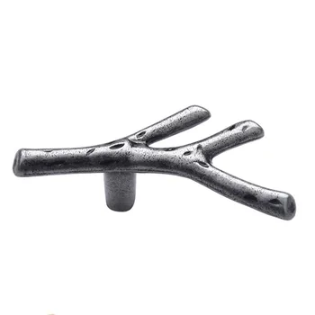 Creative tree branch shape furniture handles door handles cabinet knobs knob handle for furniture kitchen wardrobe Silver 69