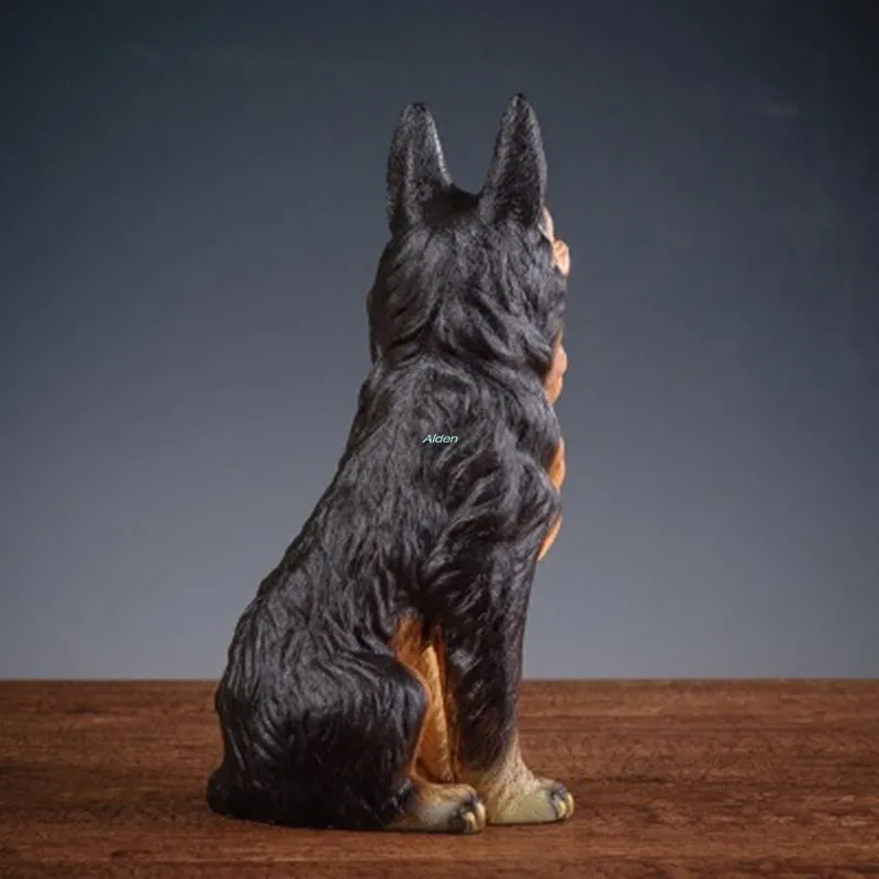 9" Home Decorations Animal Simulation Wolfhound Canis Lupus Familiaris German Shepherd Dog Creative Present Brass 23CM Z2473