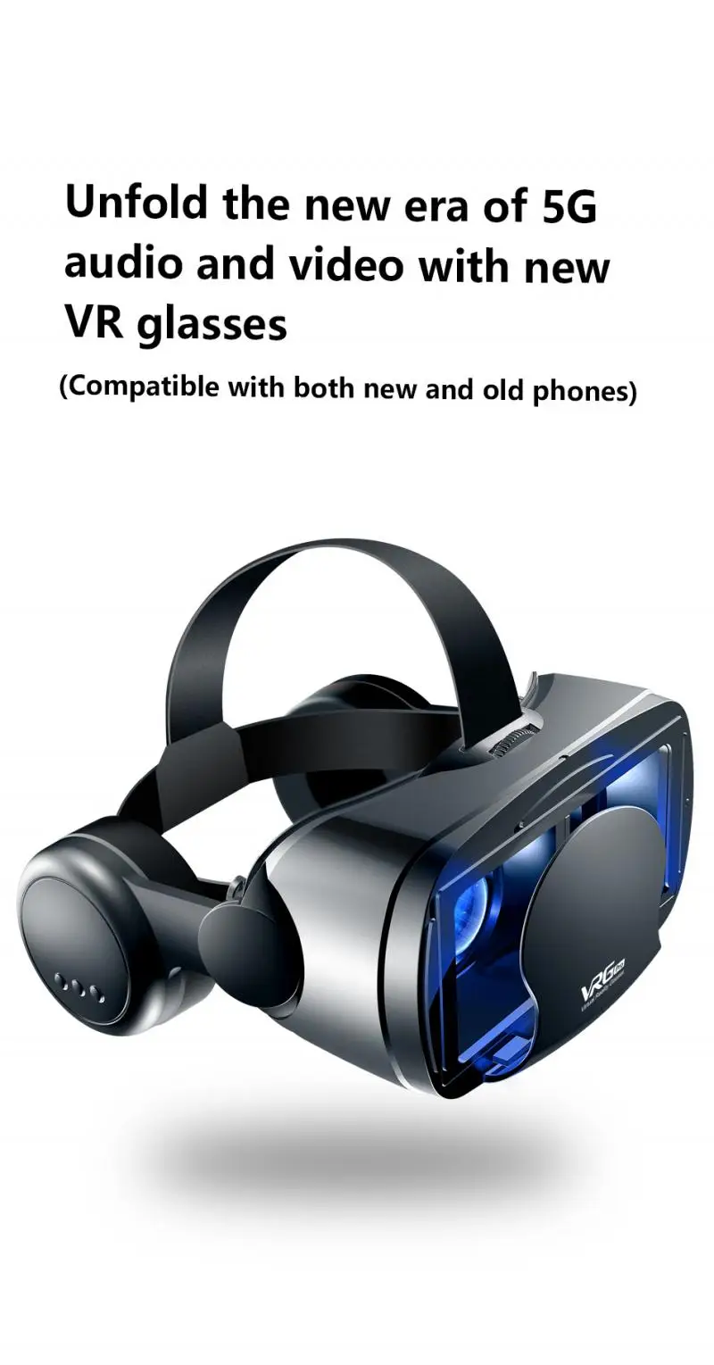 New Mobile Phone Dedicated 3D Virtual Reality Goggle Head-mounted Smart VR Player VRG Pro Headset For IPhone Android Controller