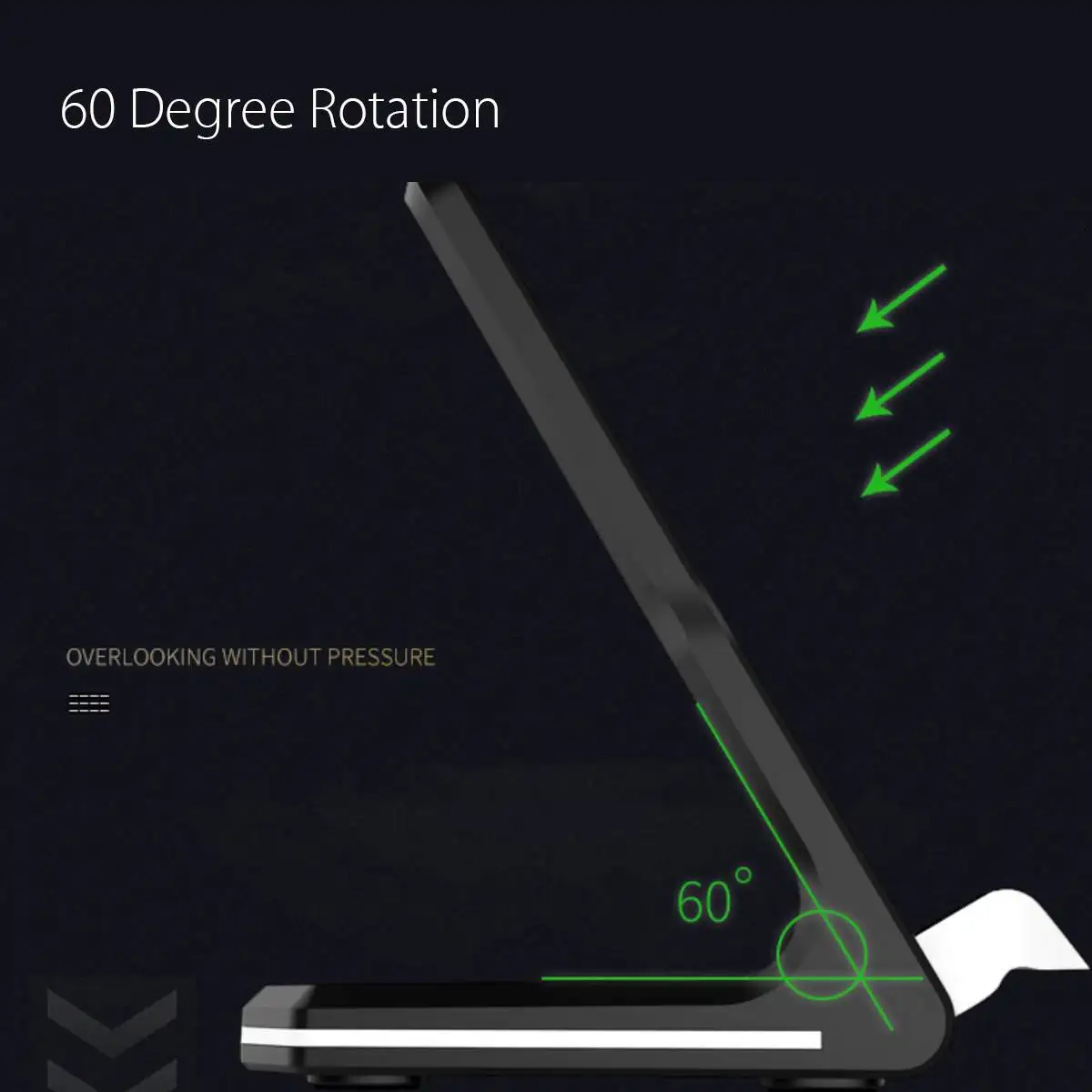 10W Qi Wireless Charger Stand LED Dual Coils Fast Charging Dock Station for iPhone 11 Pro X XS 8 XR for Samsung S9 S10 S8 S10E