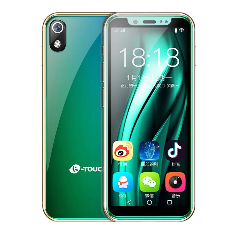 i9 Green Карманный мини мобильный телефон K-touch i9 Android 8,1 металлическая рамка 3,46 дюймов celular wifi точка доступа для лица ID Google Play Store - Цвет: i9 Green