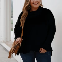 Casual Turtleneck Sweater for Ladies, Loose Sweater, Large Size, 8XL, 9XL, 10XL, Bust 175cm, New Fashion, Autumn and Winter 2