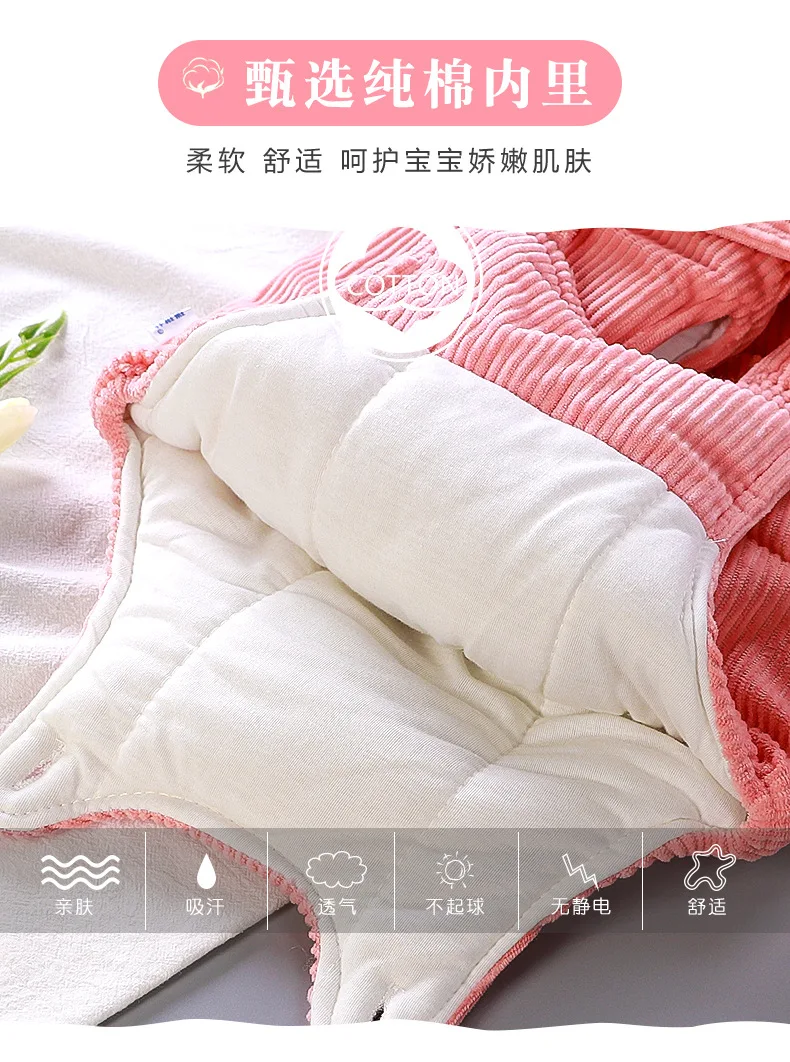 WEPBEL 3Pcs Winter Warm Infant Toddler Baby Cotton Jacket Coat Straps Thickening Pants Newborn Baby Outfits for Boys Girls