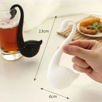

Cute Plastic Swan Shape Tea Infuser Reusable Portable Elegant Swan Tea Strainers Teaware Bar Tool Kitchen Accessories Home Decor