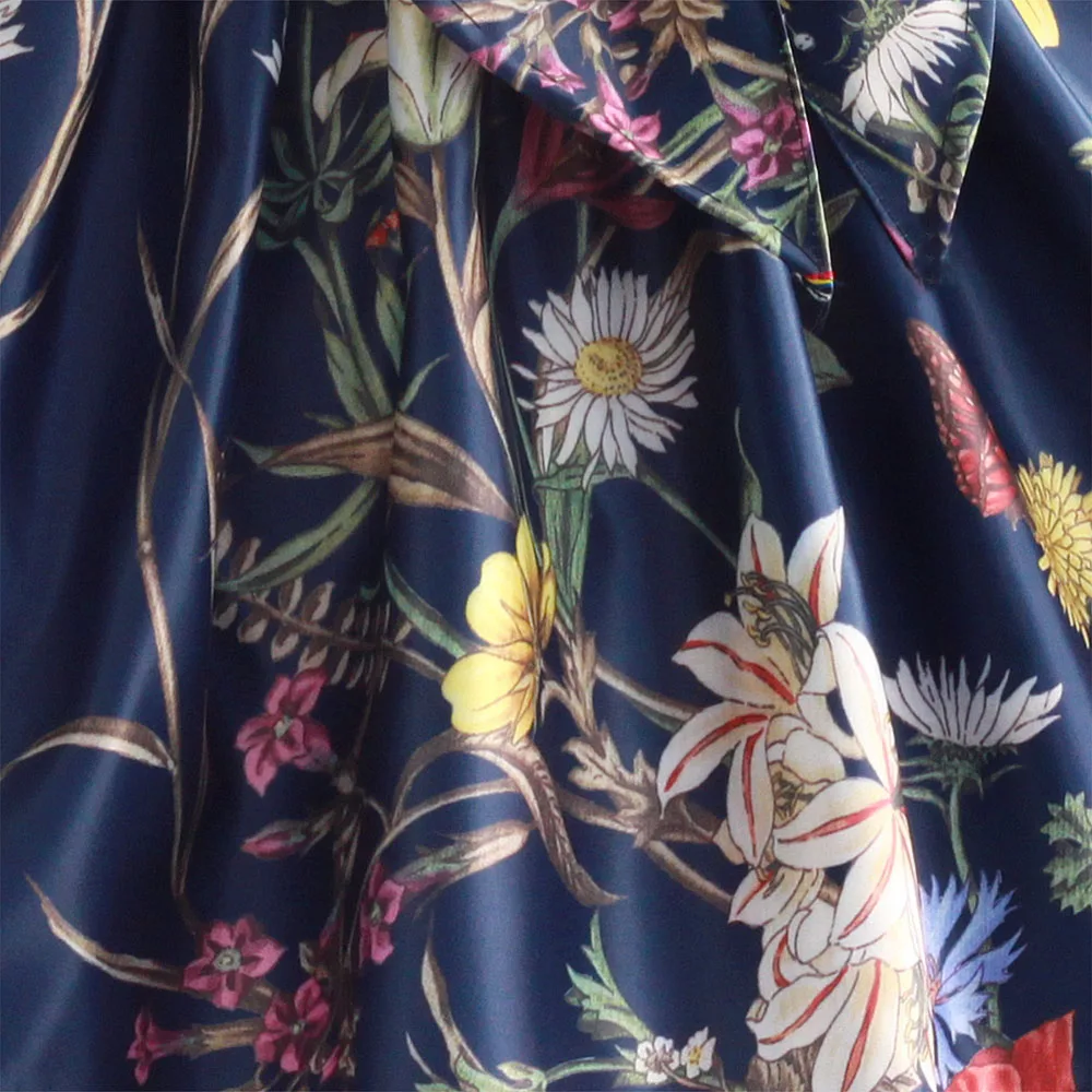 Hetiso/детское голубое платье с хризантемами с цветочным принтом и поясом для девочек, детские летние вечерние платья трапециевидной формы без рукавов для отдыха, От 2 до 7 лет