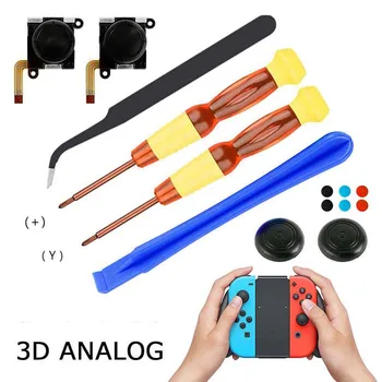 

3D Analog Joycon Joystick Thumb Sticks Sensor Replacements Accessories For Nintend Switch Joy Controller Housing Tools Kit
