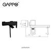 GAPPO bath rain shower black faucet Bathtub Faucet tap wall bathroom shower tap bath sink faucet water mixer tap shower system ► Photo 3/6