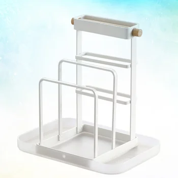 

1PC Multi-layer Iron Cutting Board Storage Stand Drying Rack Tableware Rack for Restaurant Use