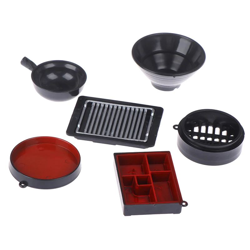 

1:12 Miniature Cooking Utensil Pressure Cooker Autoclave Picnic Lunch Box Japanese Style Sushi Box Dollhouse Kitchen Accessories