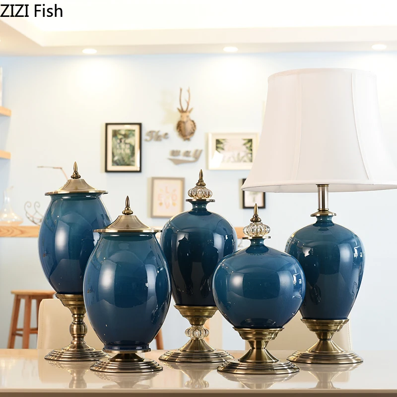 Европейская ваза украшение для гостиной Цветочная композиция керамический