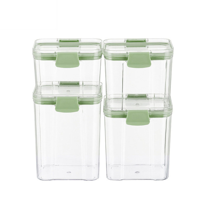 Square Grain Storage Box Kitchen Organizer Candle Jars With Lid Organizers Storage Cans Food Storage Containers