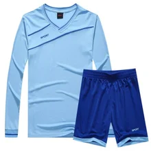 Для детей с длинными рукавами, комплект для футбола, дышащая быстросохнущая футбольная Спортивная майка