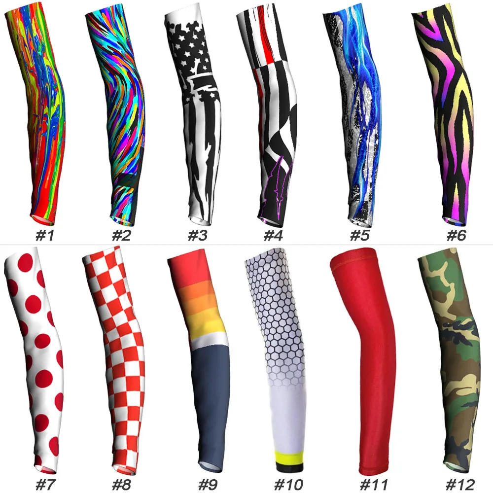 16 Styles Cycling Arm Sleeves Warmers UV Breathable Protect Basketball