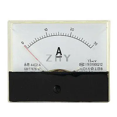 

DC 0-30A Current Testing Meter Panel Ammeter Gauge 44C2