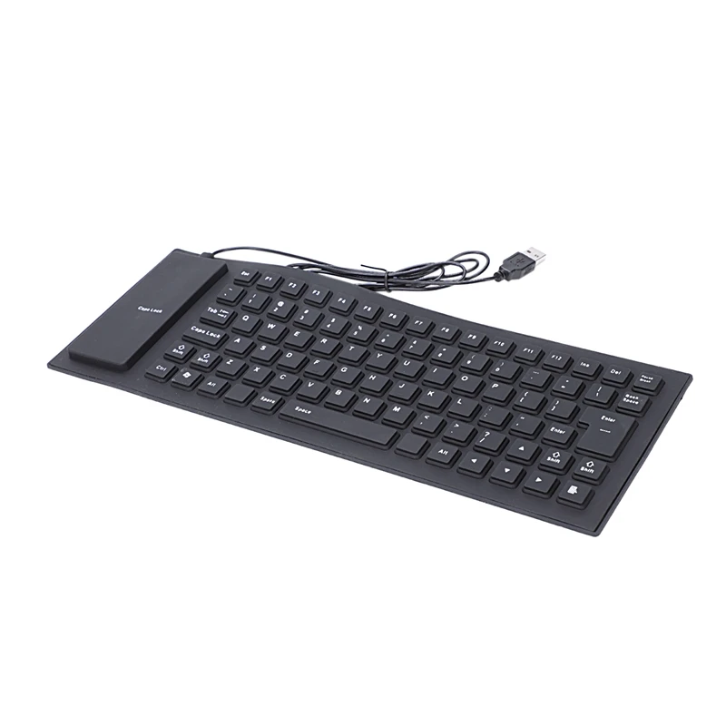 Portable USB Keyboard Russian Version Flexible Water Resistant Soft Silicone Mini Gaming Keyboard for Tablet Computer Laptop PC
