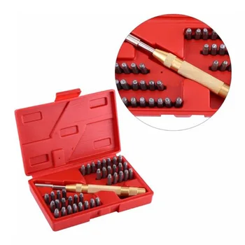 

38PCS Manual Letters And Numbers Needle Punch Puncher Stamping To Strike 4mm