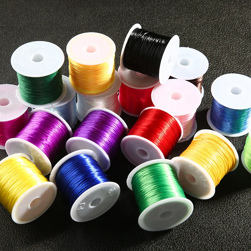 

Transparent flat crystal elastic line flat elastic rope 60 meters handmade beaded jewelry accessories line