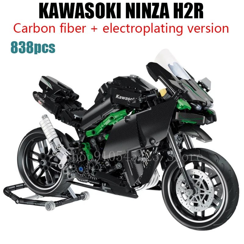 

2020 NEW MOC Technic Creator Expert Ninja H2R Motorcycle Racing DIY Building Blocks Sets Bricks Model Children Boy Toys Gifts