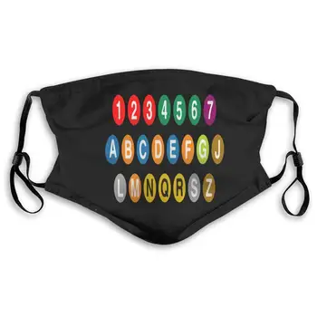 

New York Subway Lines Unisex Anti-Pollution Mask Dust Mask with Filter Mask Black