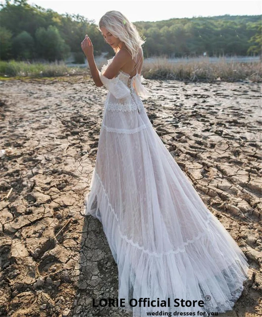 Vintage Lace Beach Wedding Dress With Long Sleeves, Applique Backless  Design 2021 Bohemian Country Style Bohemian Bridal Gowns With Hippie Gypsy  Vestido From Verycute, $56.34 | DHgate.Com
