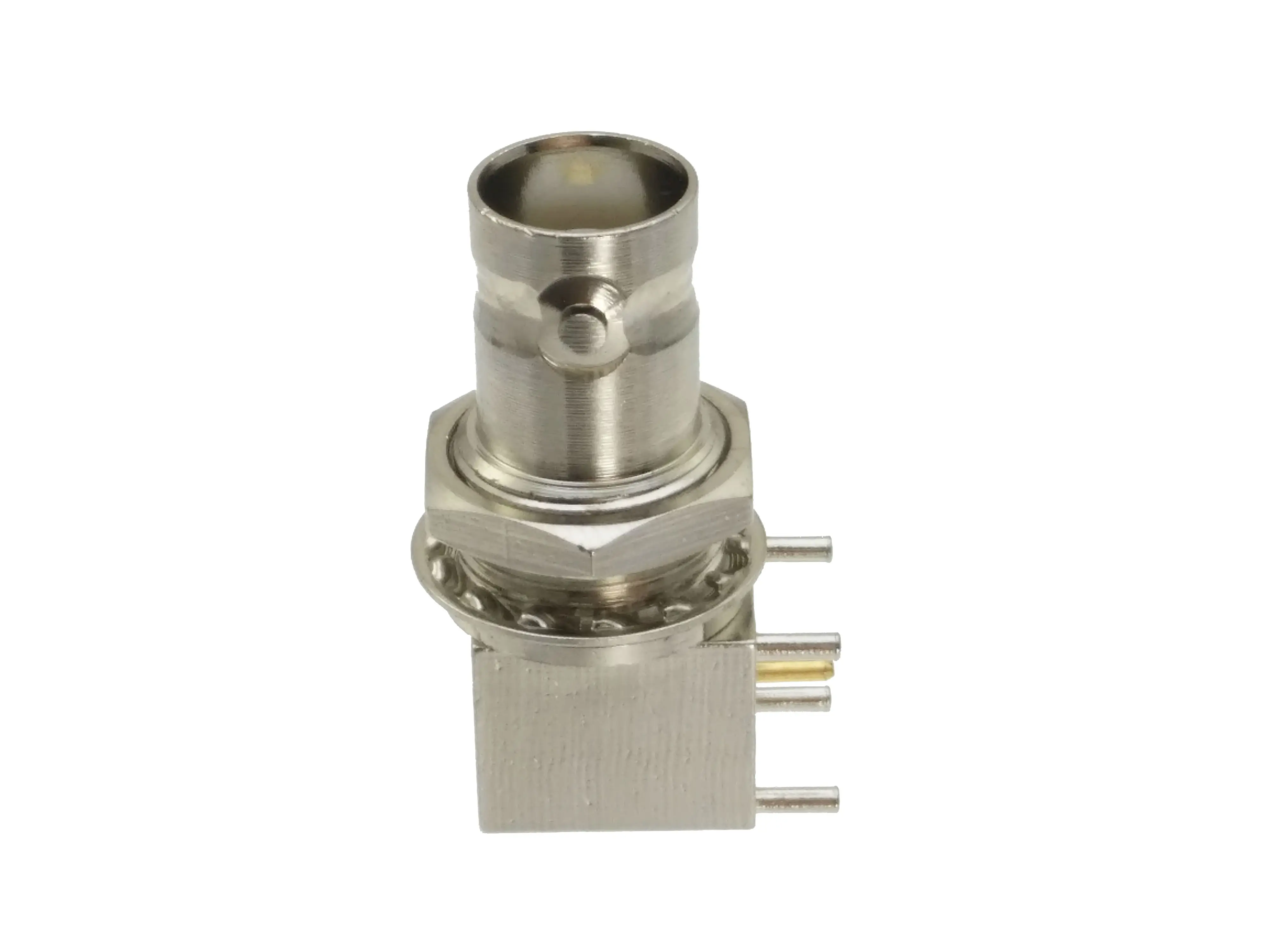 10Pcs BNC Female Bulkhead 90° Right Angle Connectors - PCB Mount, Solder Type