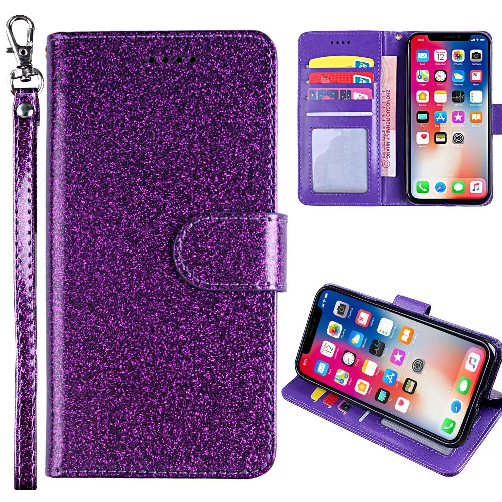 

Bling Glitter Flip Case for TP-Link Neffos C5 Plus Y5L C5A Y5 Y6 X1 Lite N1 Wallet Card Holder Cover for TP-Link Neffos X9 Case