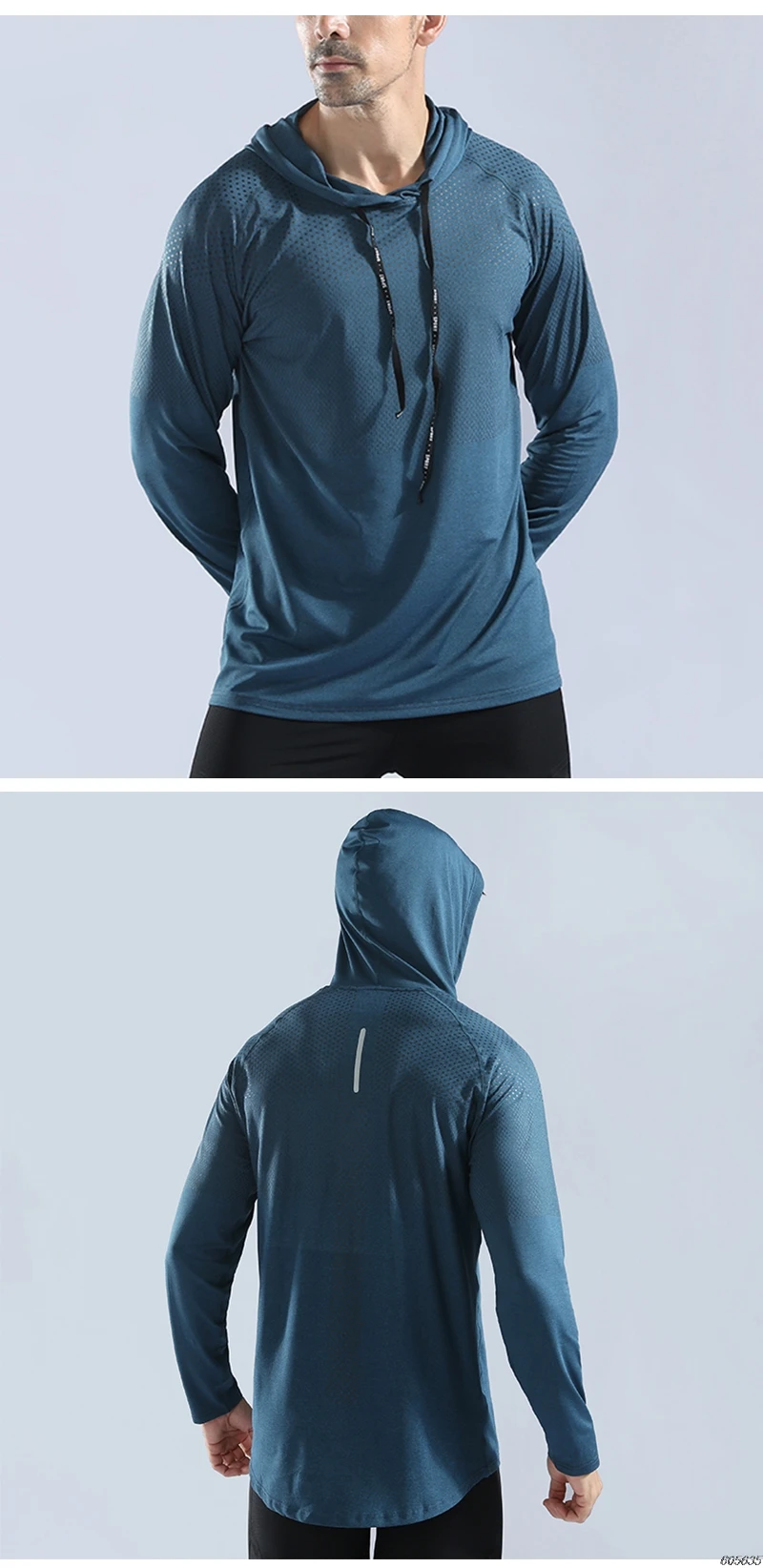 Men's T-shirt Hoodies long sleeve Autumn Casual T-shirt Sweatshirt shirt Hooded Breathable Coat Outerwear Gym Fitness Clothes