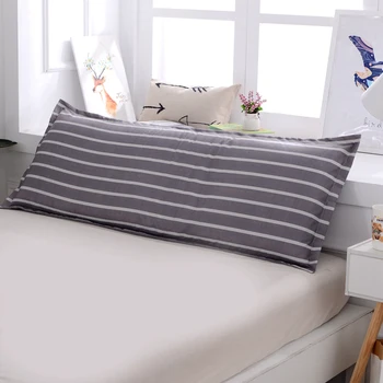 

1.2/1.5m Rectangle Pillowcase Pink Blue Long Pillow Cover Decorative Skin-friendly Soft Double Bed Pillow Case for Bedroom Sofa